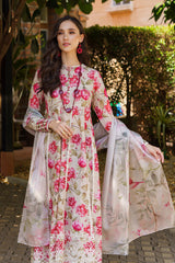 IZNIK | DIGITAL PRINTED LAWN CHICKENKARI WORK WITH HEAVY EMBROIDERED | UNSTITCHED 3-PIECE SUIT