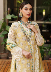 Crimson Chickenkari yellow Luxury Lawn Collection Replica