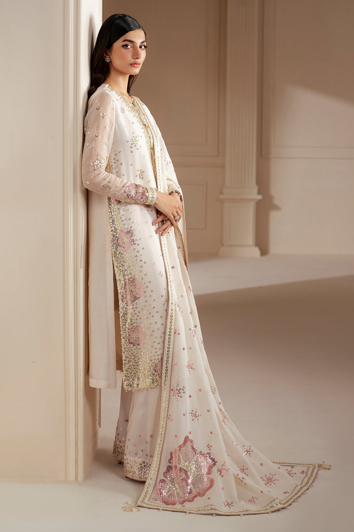 JAZMIN - ELEGANTLY ARTICLE | LUXURY CHIFFON | FULLY HEAVY EMBROIDERED SEQUENCE WORK | UNSTITCHED 3-PIECE SUIT | UC-3069