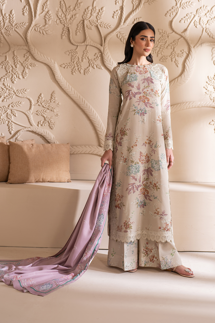 IZNIK |ELEGANTLY DIGITAL PRINTED LAWN WITH EMBROIDERED - UNSTITCHED 3-PIECE SUIT