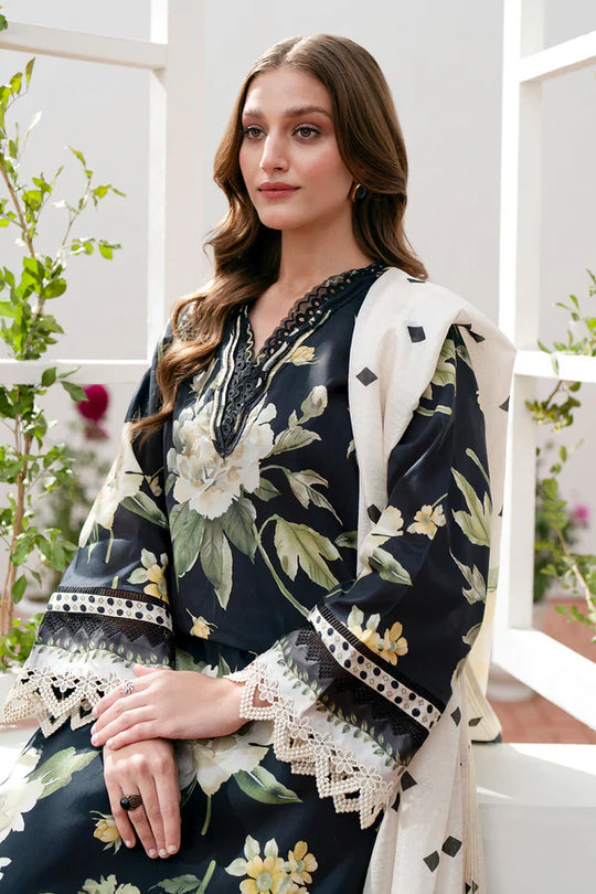 BAROQUE - KARANDI PRINTED SHIRT EMBROIDERED WITH KARANDI PRINTED DUPATTA AND TROUSER UNSTITCHED 3-PIECE SUIT