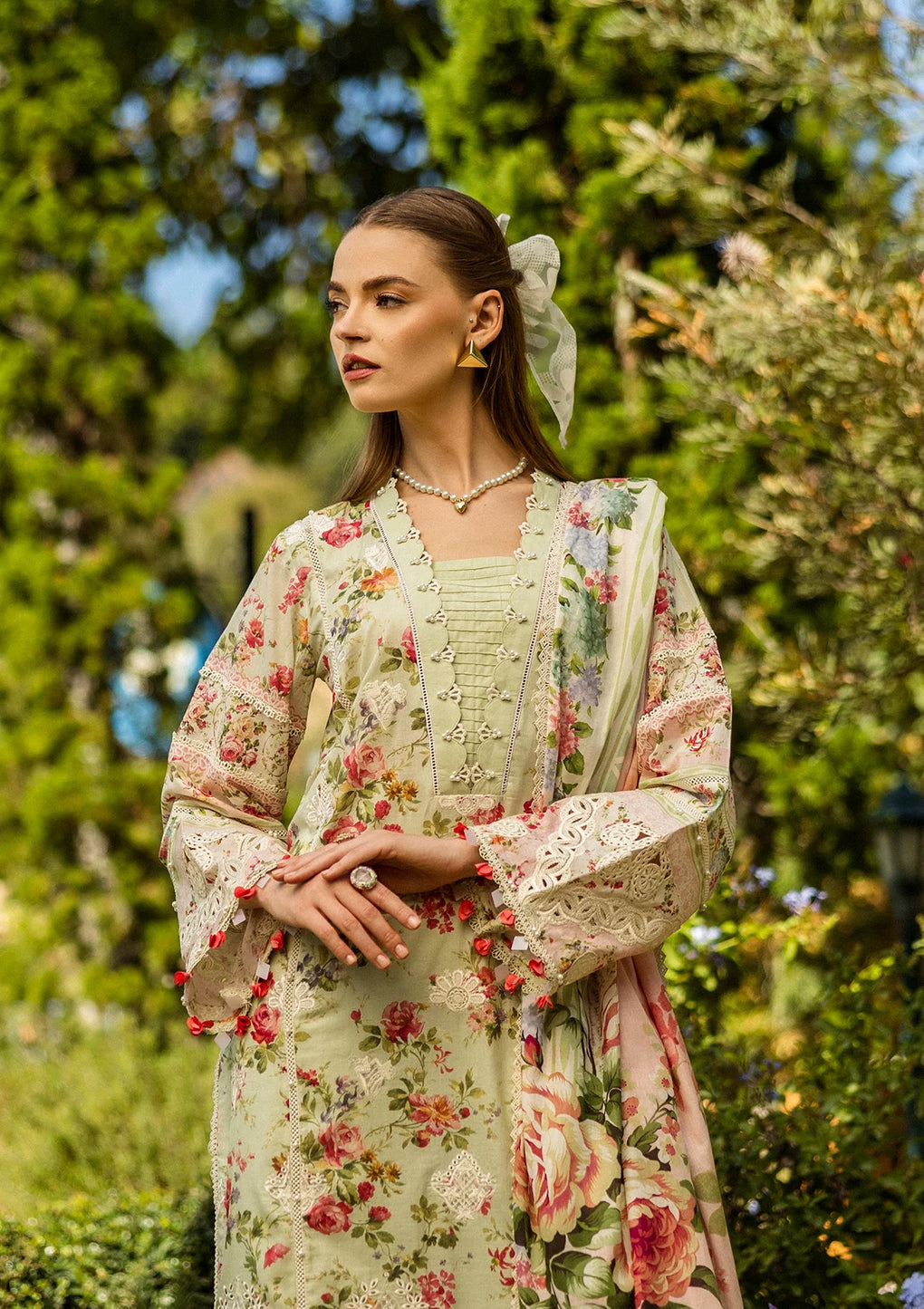 DEAR PARADISE BY ELAF | MULTI DIGITAL PRINTED WITH CHICKENKARI LAWN & HEAVY THREAD EMBROIDERED WORK | UNSTITCHED 3-PIECE SUIT | ELK-04A