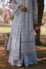 Qalamkar Grey Luxury Lawn Collection Replica