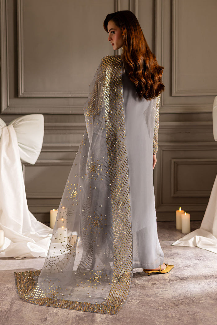 NUREH | AMAZING ARTICLE | LUXURY CHIFFON | FULLY HEAVY EMBROIDERED SEQUENCE WORK | UNSTITCHED 3-PIECE SUIT | TW-16