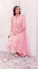 PINK DOVE BY SABEEN ABBAS | LUXURY CHICKENKARI WORK WITH FULL HEAVY EMBROIDERED LAWN | UNSTITCHED 3-PIECE SUIT