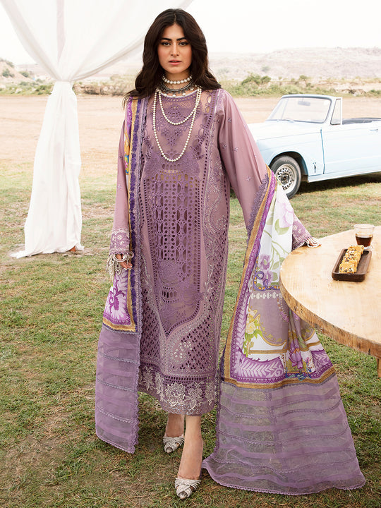 BIN ILYAS | LUXURY CHICKENKARI WORK WITH HEAVY EMBROIDERED | UNSTITCHED 3-PIECE SUIT | 713 - A