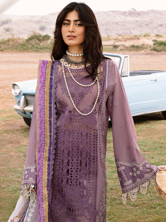 BIN ILYAS | LUXURY CHICKENKARI WORK WITH HEAVY EMBROIDERED | UNSTITCHED 3-PIECE SUIT | 713 - A