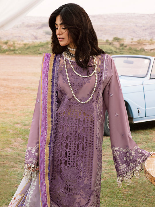 BIN ILYAS | LUXURY CHICKENKARI WORK WITH HEAVY EMBROIDERED | UNSTITCHED 3-PIECE SUIT | 713 - A