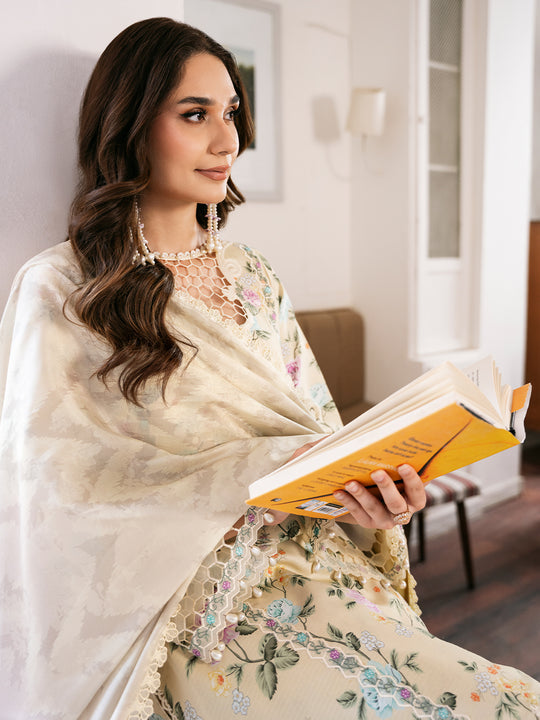 NOURA BY BIN ILYAS | DIGITAL PRINTED LUXURY LAWN WITH HEAVY EMBROIDERED | UNSTITCHED 3-PIECE SUIT