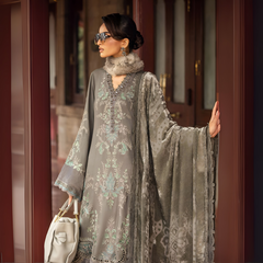 MARIA B - LUXURY LAWN - CHIKANKARI WORK WITH HEAVY EMBROIDERED -  UNSTITCHED 3-PIECE SUIT