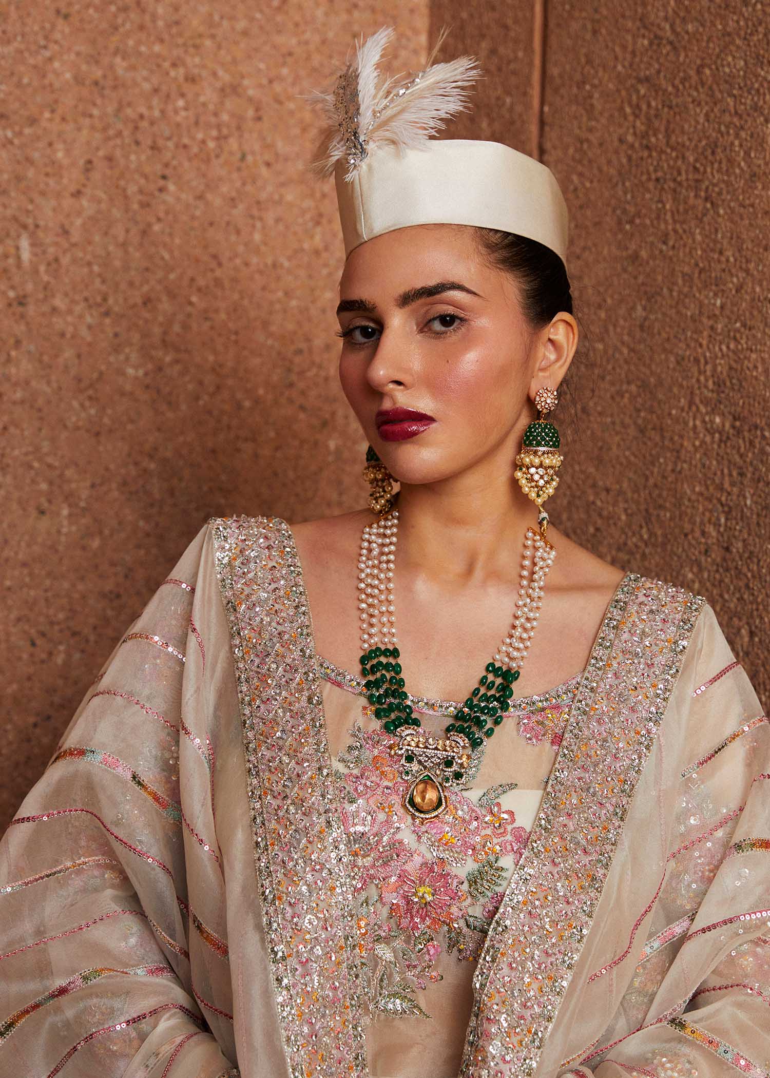 HUSSAIN REHAR - EURU | LUXURY ORGANZA HANDMADE EMBROIDERED UNSTITCHED SUIT