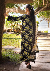 Elaf Black Digital Printed Lawn Collection Replica