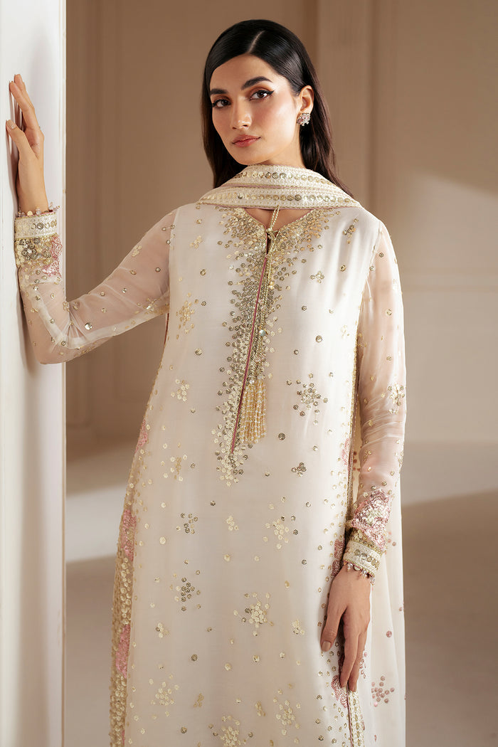 JAZMIN - ELEGANTLY ARTICLE | LUXURY CHIFFON | FULLY HEAVY EMBROIDERED SEQUENCE WORK | UNSTITCHED 3-PIECE SUIT | UC-3069