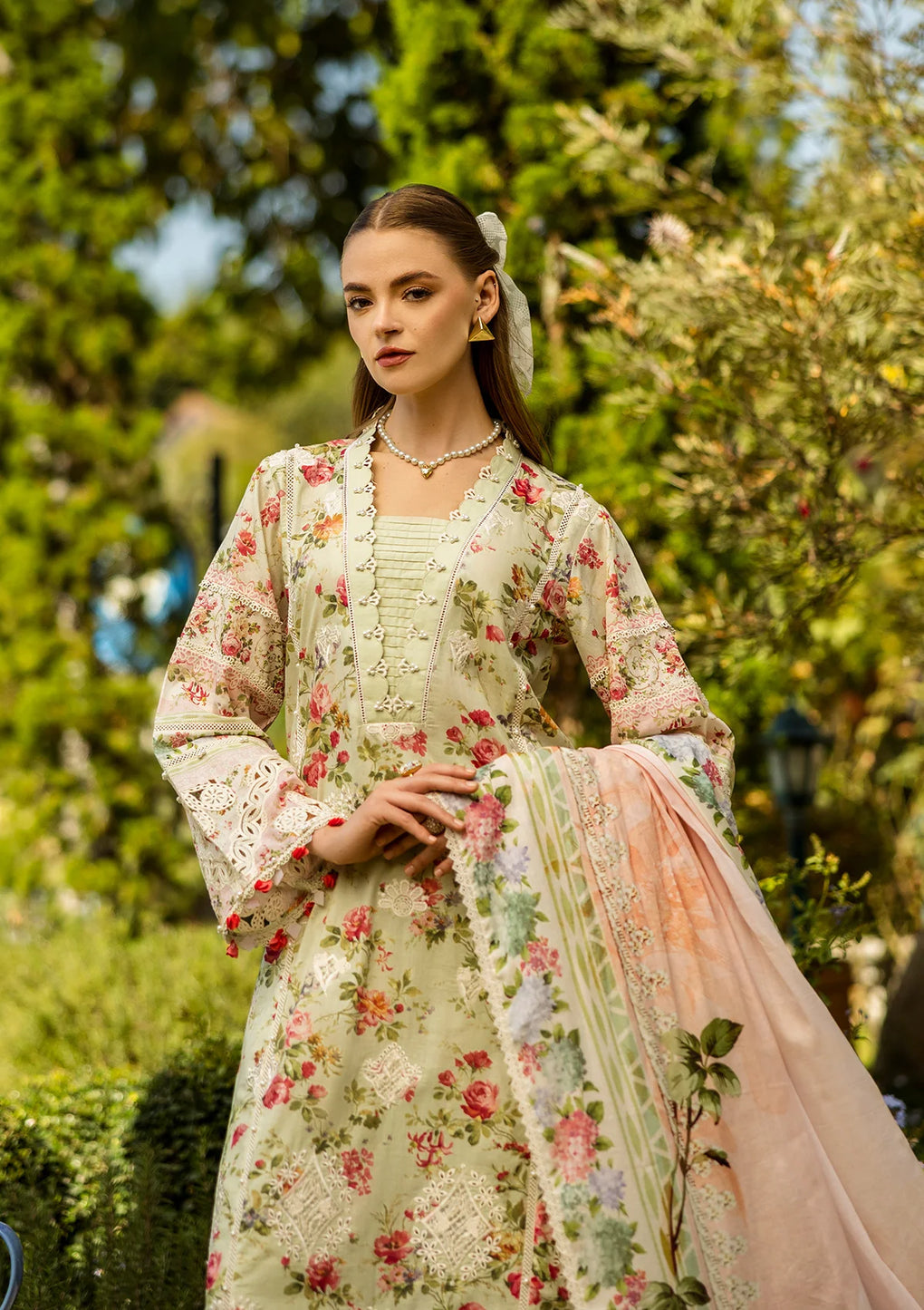 DEAR PARADISE BY ELAF | MULTI DIGITAL PRINTED WITH CHICKENKARI LAWN & HEAVY THREAD EMBROIDERED WORK | UNSTITCHED 3-PIECE SUIT | ELK-04A