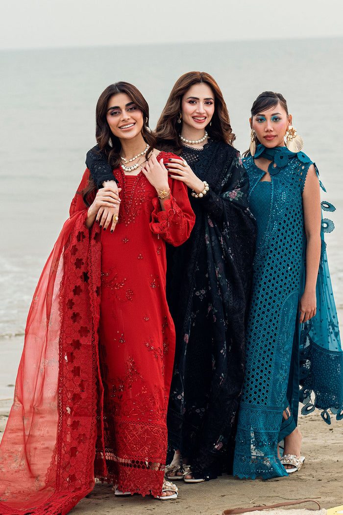 NUREH | ELEGANTLY FULLY HEAVY CHICKENKARI LAWN WITH THREAD EMBROIDERED SEQUENCE WORK & HEAVY LAZER CUT DESIGN | UNSTITCHED 3-PIECE SUIT | NE-151