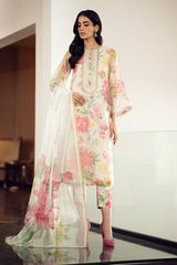 BAROQUE - DIGITAL PRINTED SWISS LAWN WITH HEAVY EMBROIDERED COLLECTION - UNSTITCHED 3-PIECE SUIT-UF-510