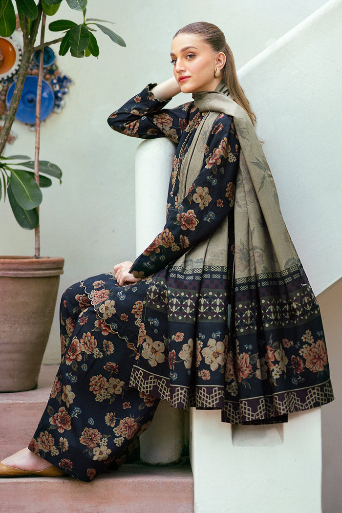 BAROQUE | BEAUTIFUL DIGITAL PRINTED LAWN WITH HEAVY EMBROIDERED | UNSTITCHED 3-PIECE SUIT | SF-771