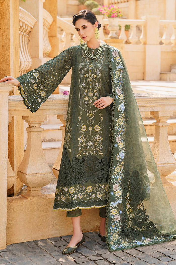 BAROQUE | LUXURY LAWN | FULL HEAVY EMBROIDERED WITH SCHIFFLI WORK | UNSTITCHED 3-PIECE SUIT | SL12-D10