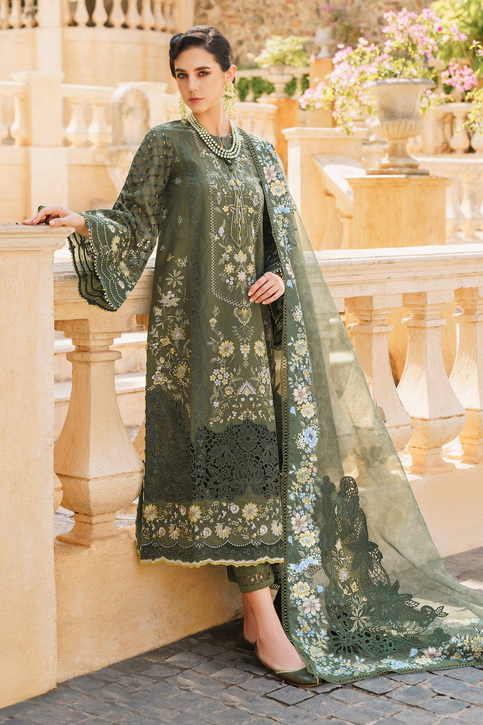 BAROQUE | LUXURY LAWN | FULL HEAVY EMBROIDERED WITH SCHIFFLI WORK | UNSTITCHED 3-PIECE SUIT | SL12-D10