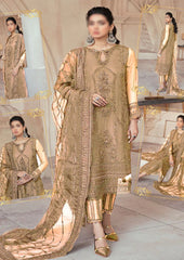MUSHQ | EXCLUSIVE WEAR | PREMIUM HAND EMBELLISHMENT EMBROIDERED WORK | LUXURY NET DRESS | UNSTITCHED 3-PIECE SUIT