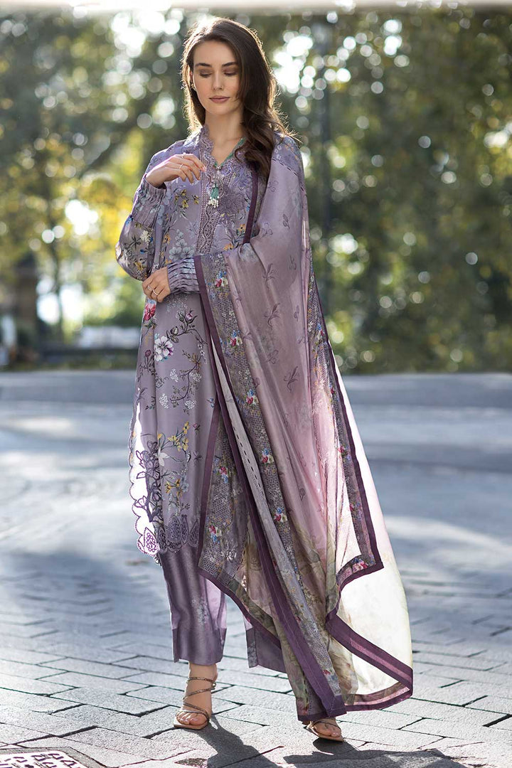 SOBIA NAZIR | MULTI DIGITAL PRINTED LAWN WITH HEAVY EMBROIDERED | UNSTITCHED 3-PIECE SUIT | DESIGN-08-SATIN - SUMMER COLLECTION 25'