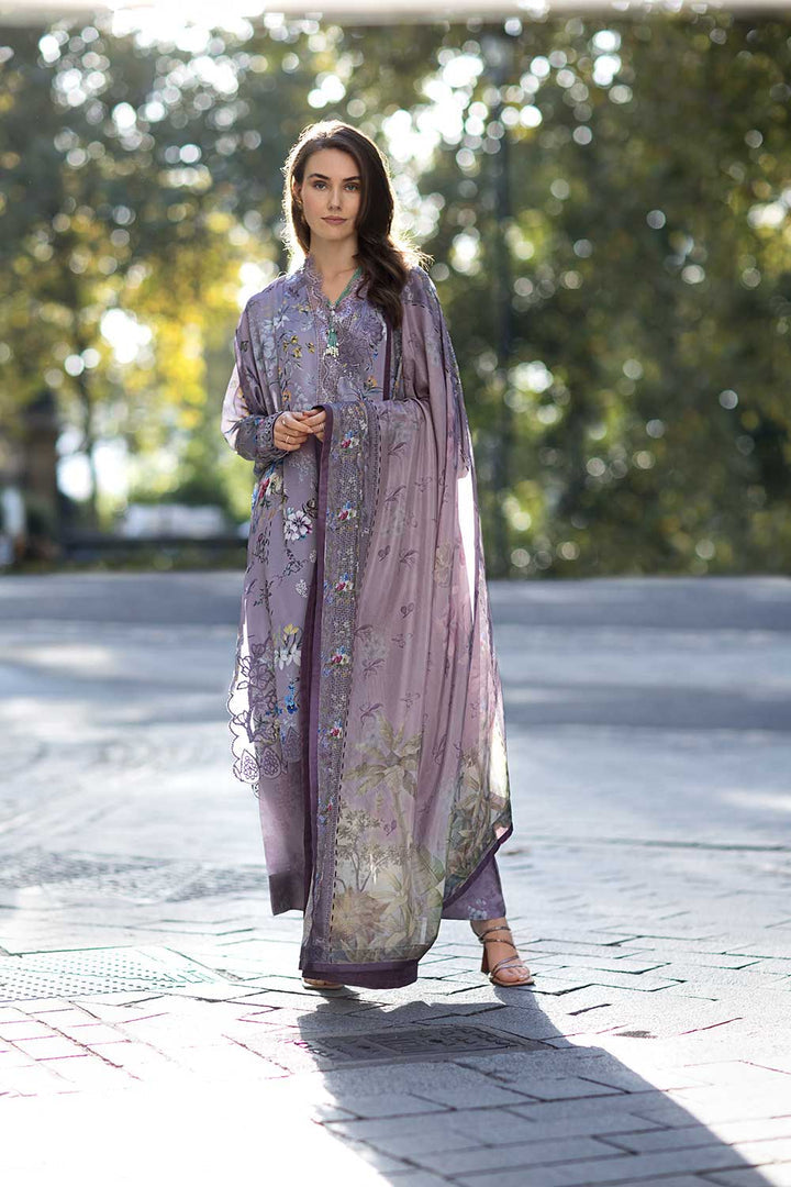 SOBIA NAZIR | MULTI DIGITAL PRINTED LAWN WITH HEAVY EMBROIDERED | UNSTITCHED 3-PIECE SUIT | DESIGN-08-SATIN - SUMMER COLLECTION 25'