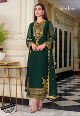 ASIM JOFA | BEAUTIFULLY ARTICLE | FULLY HEAVY THREAD EMBROIDERED SEQUENCE WORK CHIFFON DRESS | UNSTITCHED 3-PIECE SUIT | AJIM-03