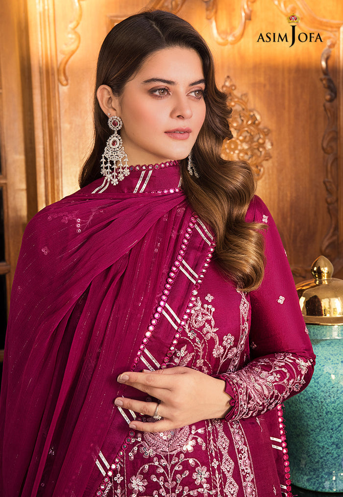 MAAHRU & NOORIE BY ASIM JOFA | FULL HEAVY EMBROIDERED LAWN | UNSTITCHED 3-PIECE SUIT | AJSM-18