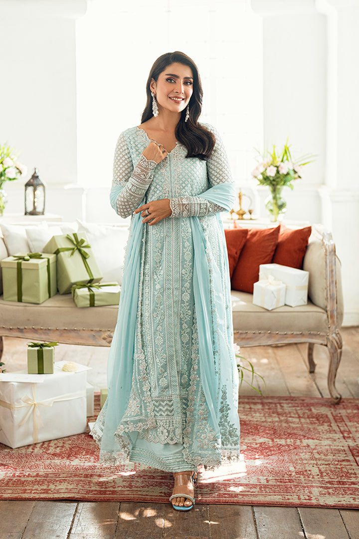 GLOW BY AZURE | LUXURY CHIFFON | FULLY HEAVY EMBROIDERED SEQUENCE WORK | UNSTITCHED 3-PIECE SUIT