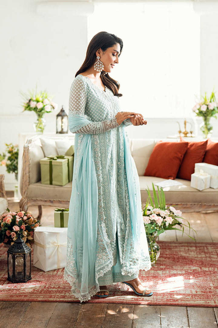 GLOW BY AZURE | LUXURY CHIFFON | FULLY HEAVY EMBROIDERED SEQUENCE WORK | UNSTITCHED 3-PIECE SUIT