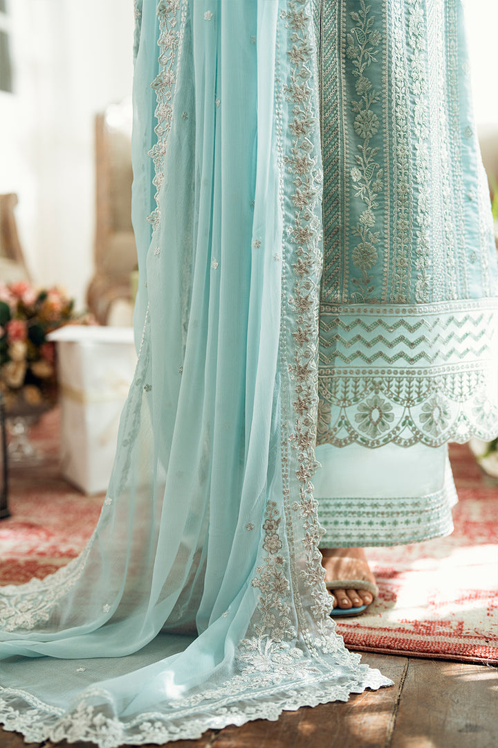 GLOW BY AZURE | LUXURY CHIFFON | FULLY HEAVY EMBROIDERED SEQUENCE WORK | UNSTITCHED 3-PIECE SUIT