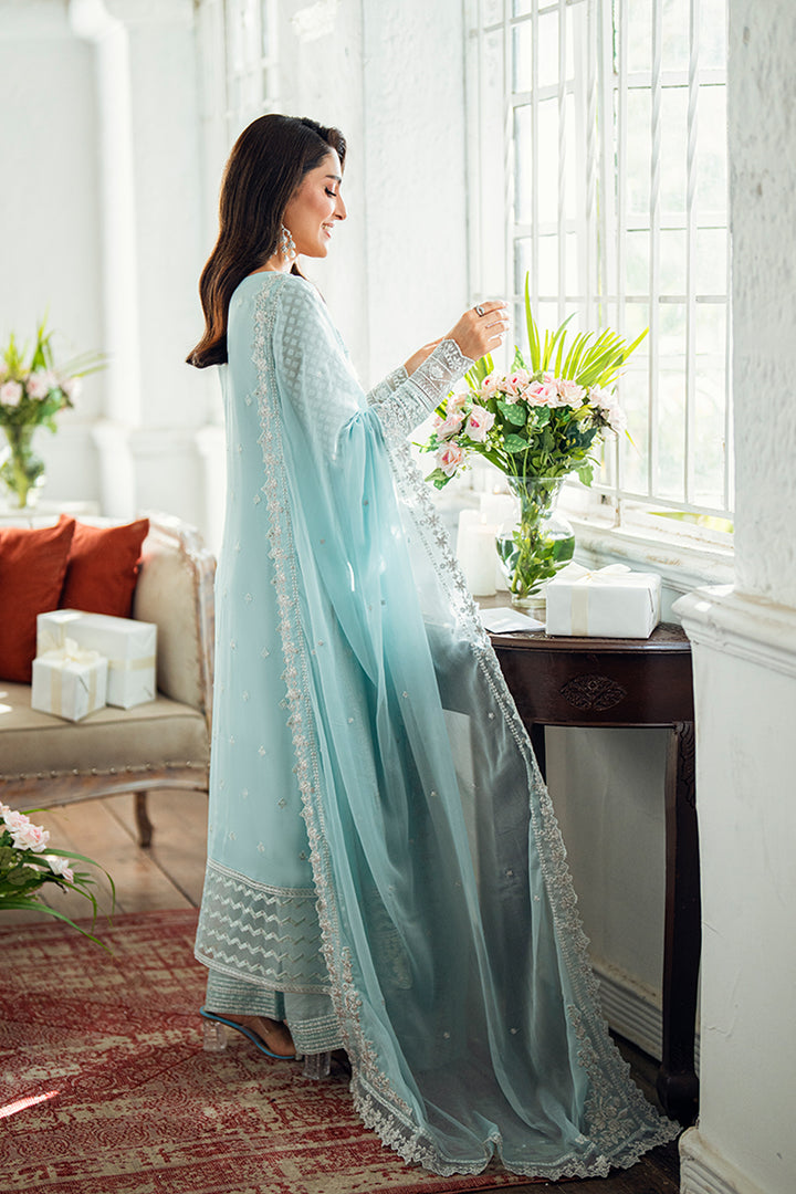 GLOW BY AZURE | LUXURY CHIFFON | FULLY HEAVY EMBROIDERED SEQUENCE WORK | UNSTITCHED 3-PIECE SUIT