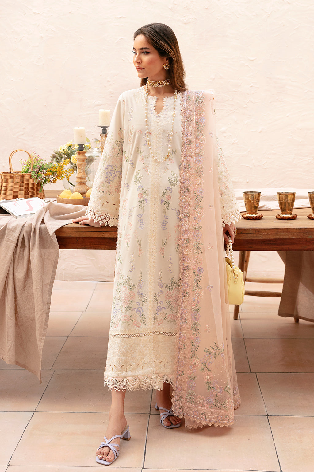 LUNA BY AFROZEH - CASCADE LUXURY LAWN 2025" – HEAVY EMBROIDERED – UNSTITCHED 3-PIECE SUIT