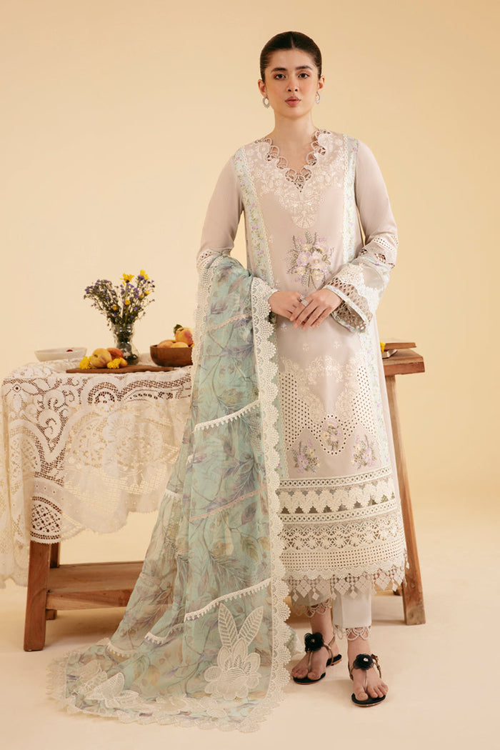 QLINEKARI BY QALAMKAR | LUXURY CHICKANKARI LAWN WITH FULL HEAVY EMBROIDERED | UNSTITCHED 3-PIECE SUIT |  SQ-13 AYSEL