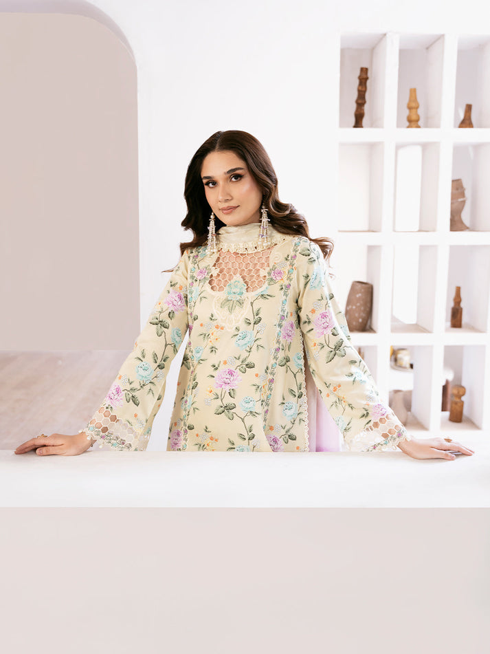 NOURA BY BIN ILYAS | DIGITAL PRINTED LUXURY LAWN WITH HEAVY EMBROIDERED | UNSTITCHED 3-PIECE SUIT