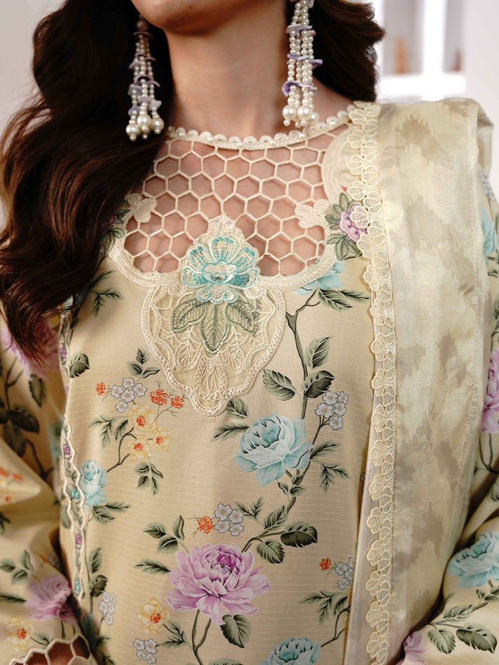 NOURA BY BIN ILYAS | DIGITAL PRINTED LUXURY LAWN WITH HEAVY EMBROIDERED | UNSTITCHED 3-PIECE SUIT