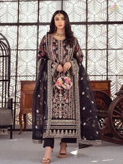 BINT-E-NOOR | BEAUTIFULLY MULTI DIGITAL PRINTED & FULLY HEAVY MULTI THREAD EMBROIDERED SEQUENCE WORK WITH INCLUDING DIGITAL PRINTED CLUTCH | UNSTITCHED 3-PIECE SUIT