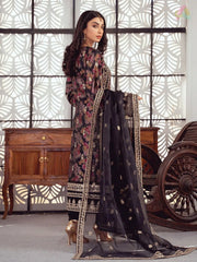 BINT-E-NOOR | BEAUTIFULLY MULTI DIGITAL PRINTED & FULLY HEAVY MULTI THREAD EMBROIDERED SEQUENCE WORK WITH INCLUDING DIGITAL PRINTED CLUTCH | UNSTITCHED 3-PIECE SUIT