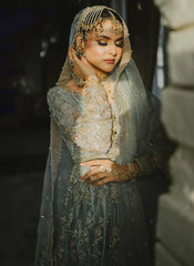 MAHA WAJAHAT SEAGREEN BRIDAL CHIFFON COLLECTION