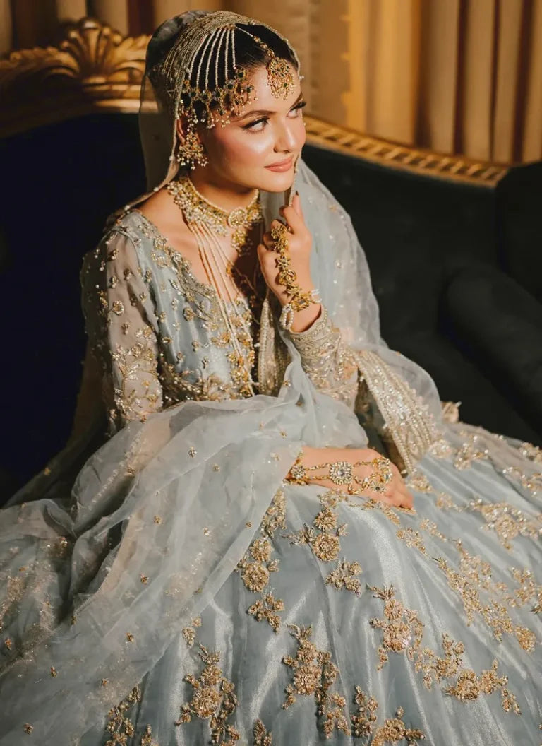 MAHA WAJAHAT SEAGREEN BRIDAL CHIFFON COLLECTION