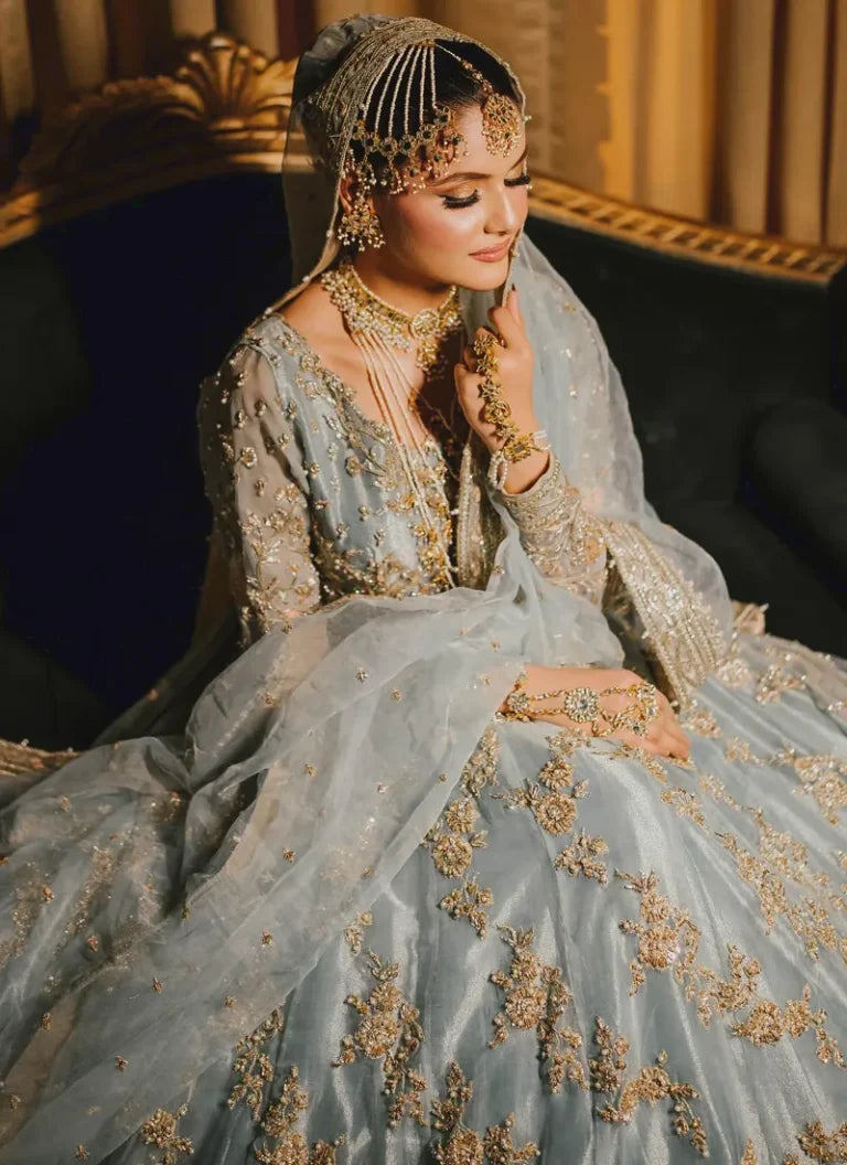 MAHA WAJAHAT SEAGREEN BRIDAL CHIFFON COLLECTION