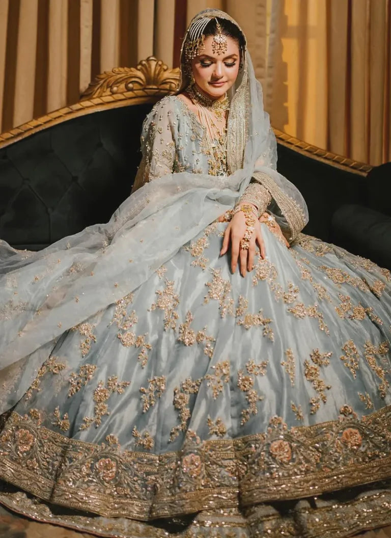 MAHA WAJAHAT SEAGREEN BRIDAL CHIFFON COLLECTION Shanzay Outfit MAHA WAJAHAT SEAGREEN BRIDAL CHIFFON COLLECTION Shanzay Outfit