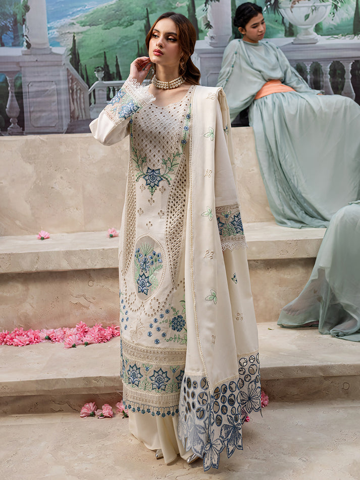 VERONICA BY MAHNUR | LUXURY LAWN | BEAUTIFUL MULTI THREAD EMBROIDERY WORK | UNSTITCHED 3-PIECE SUIT | CECILIA