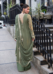 AT FIRST GLANCE BY SAHANE | LUXURY FULLY HEAVY THREAD EMBROIDERED SEQUENCE WORK CHIFFON SHIRT | UNSTITCHED 3-PIECE SUIT | CT 25006 MIST