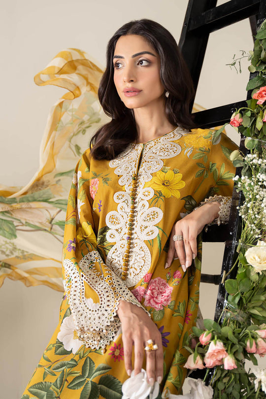 MARIA.B | FLOWERS MULTI DIGITAL PRINTED WITH HEAVY EMBROIDERED BREEZE LAWN | UNSTITCHED 3-PIECE SUIT | MPS-2604-B