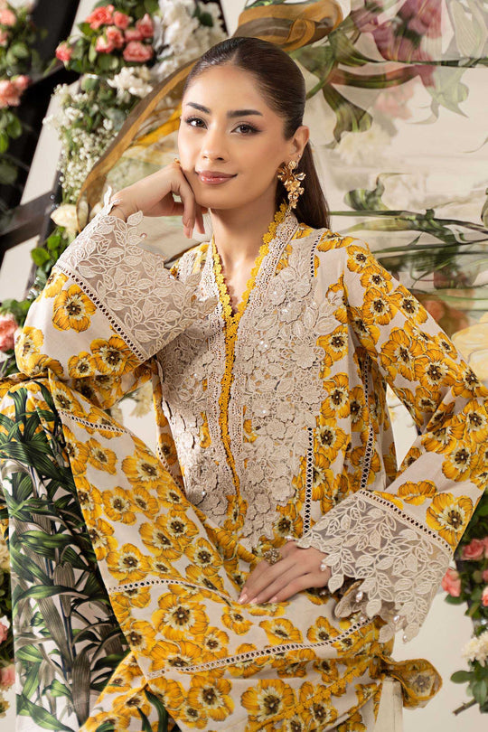MARIA.B | MPRINTS WITH HEAVY EMBROIDERED LAWN | UNSTITCHED 3-PIECE SUIT | MPT-2606-A