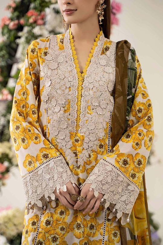 MARIA.B | MPRINTS WITH HEAVY EMBROIDERED LAWN | UNSTITCHED 3-PIECE SUIT | MPT-2606-A