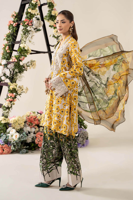 MARIA.B | MPRINTS WITH HEAVY EMBROIDERED LAWN | UNSTITCHED 3-PIECE SUIT | MPT-2606-A