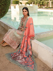 ORCHID BY RANG RASIYA CARNATION LUXURY LAWN LAZER CUT WORK WITH HEAVY EMBROIDERED - UNSTITCHED 3-PIECE SUIT