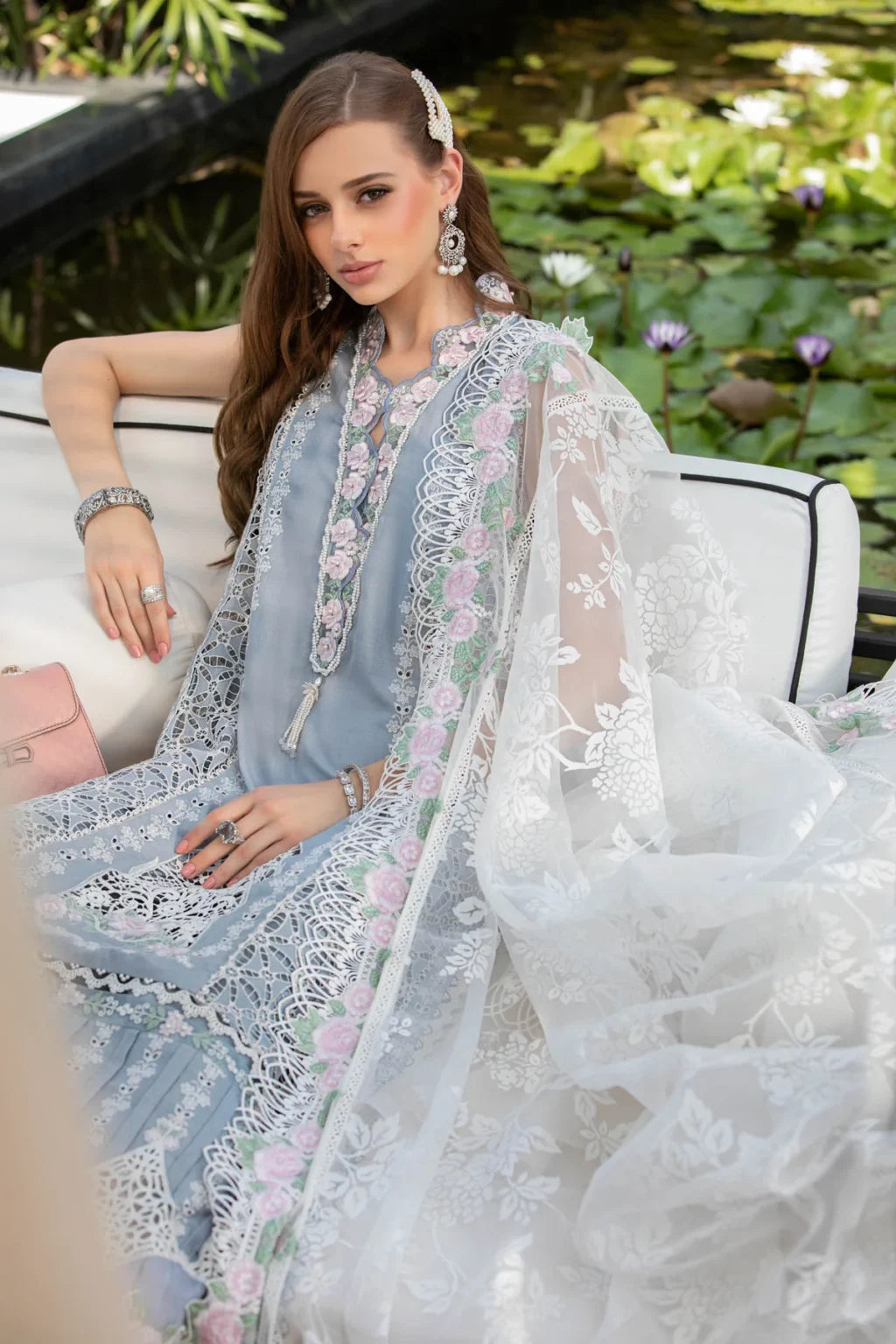 Maria B Sky Blue Luxury Collection Replica Shanzay Outfit Maria B Sky Blue Luxury Collection Replica Shanzay Outfit